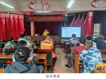 韶关市始兴县科协联合举办李子种植技术培训活动